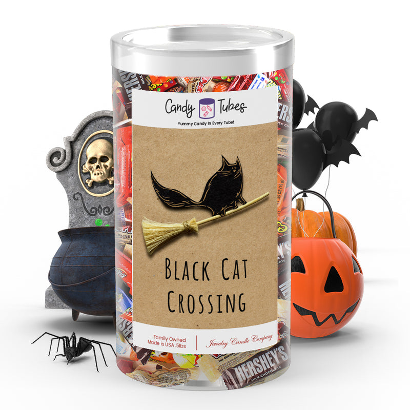 Black cat crossing Candy