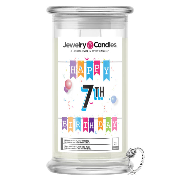 Happy 7th Birthday Jewelry Candle