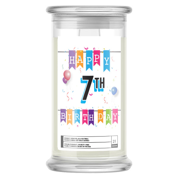Happy 7th Birthday Candle