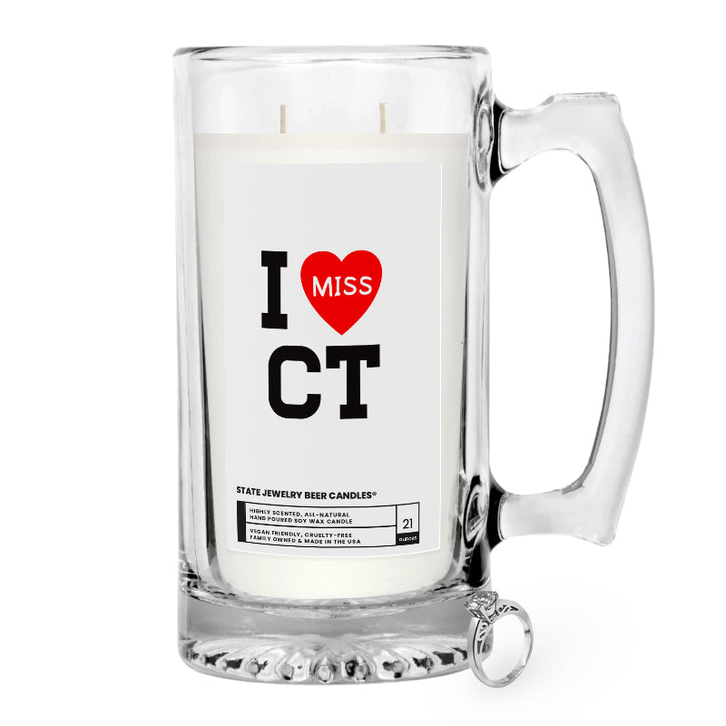 I miss CT State Jewelry Beer Candles