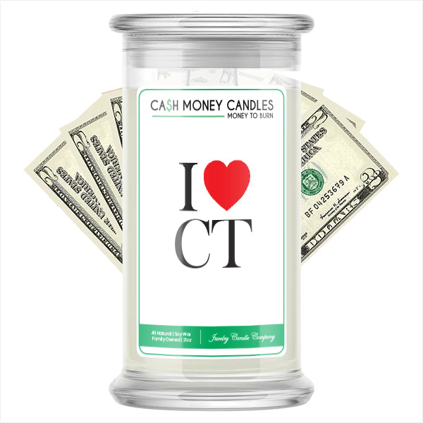 I Love CT Cash Money State Candles