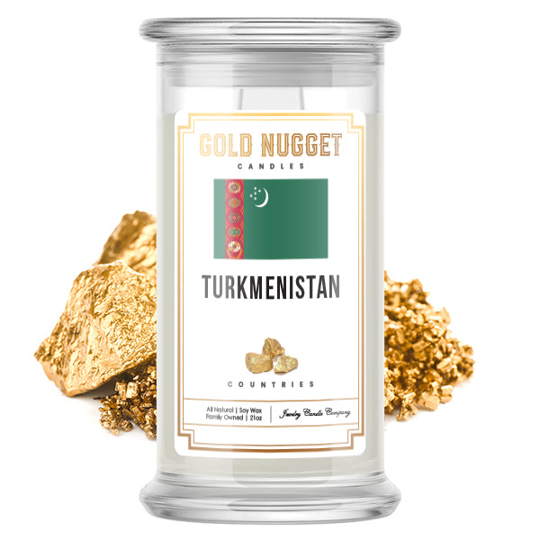 Turkmenistan Countries Gold Nugget Candles