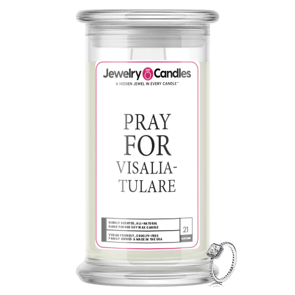 Pray For Visaliatulare Jewelry Candle