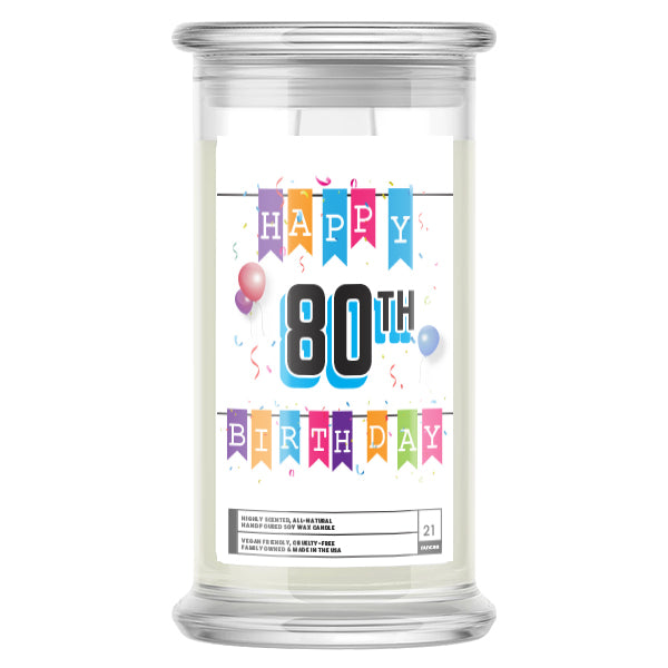 Happy 80th Birthday Candle
