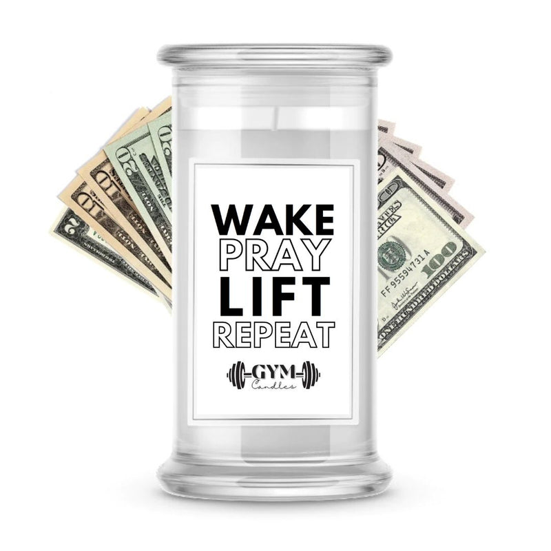 Wake Pray Lift Repeat | Cash Gym Candles