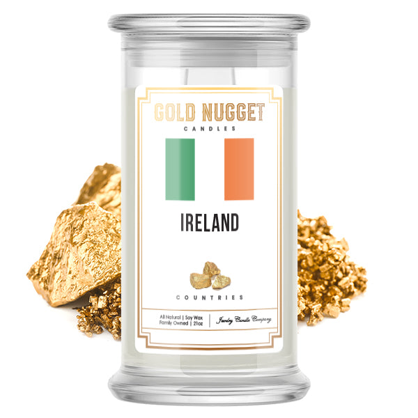 Ireland Countries Gold Nugget Candles