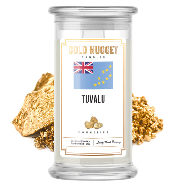 Tuvalu Countries Gold Nugget Candles