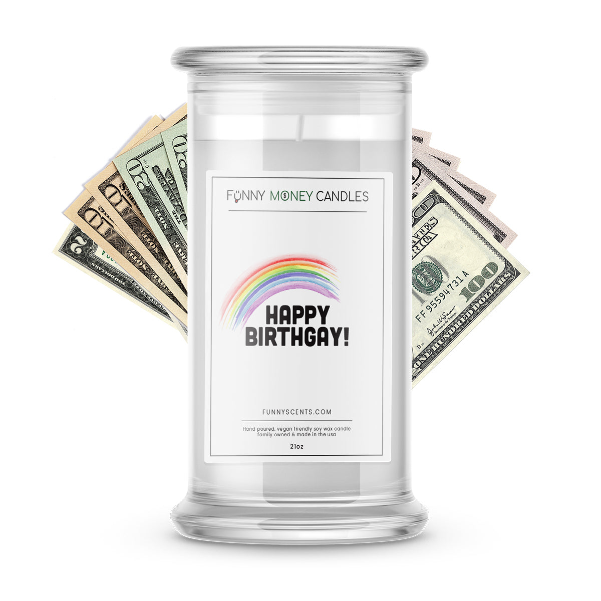 Happy Birthday! Money Funny Candles