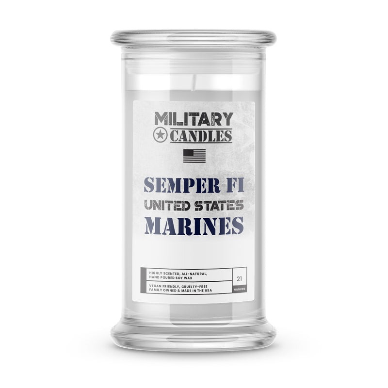 SEMPER FI UNITED STATES MARINES | Military Candles