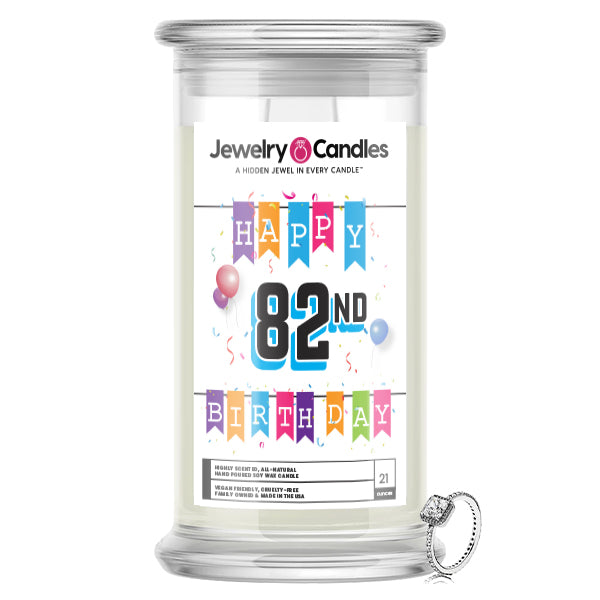 Happy 82nd Birthday Jewelry Candle