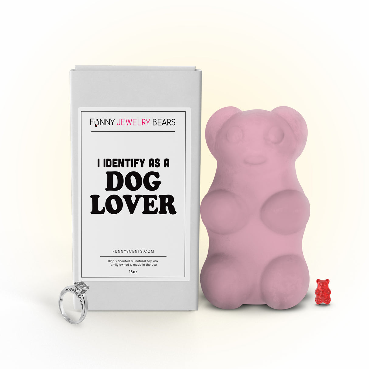 I Identify As a Dog Lover Funny Jewelry Bear Wax Melts