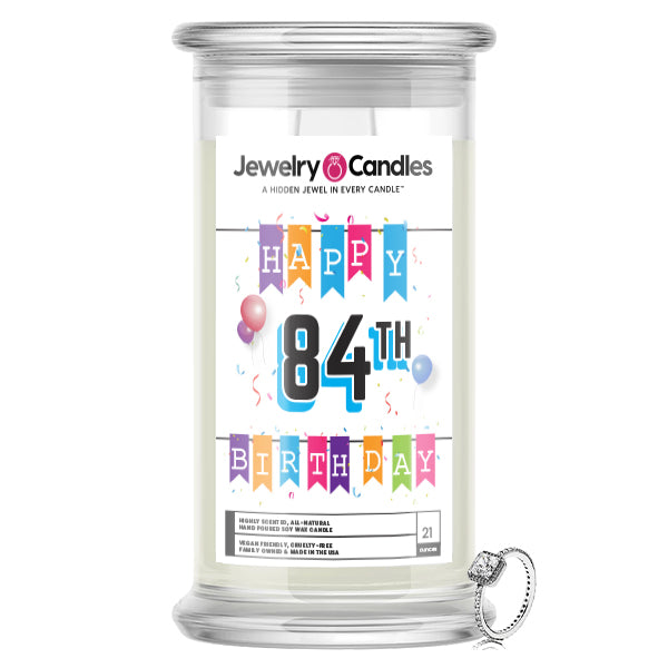 Happy 84th Birthday Jewelry Candle