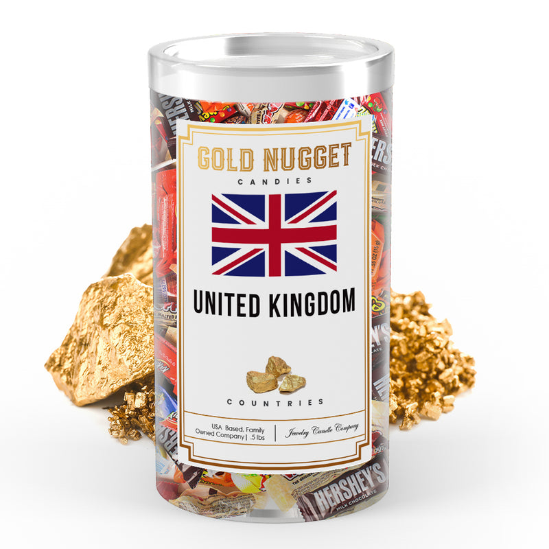United Kingdom Countries Gold Nugget Candy