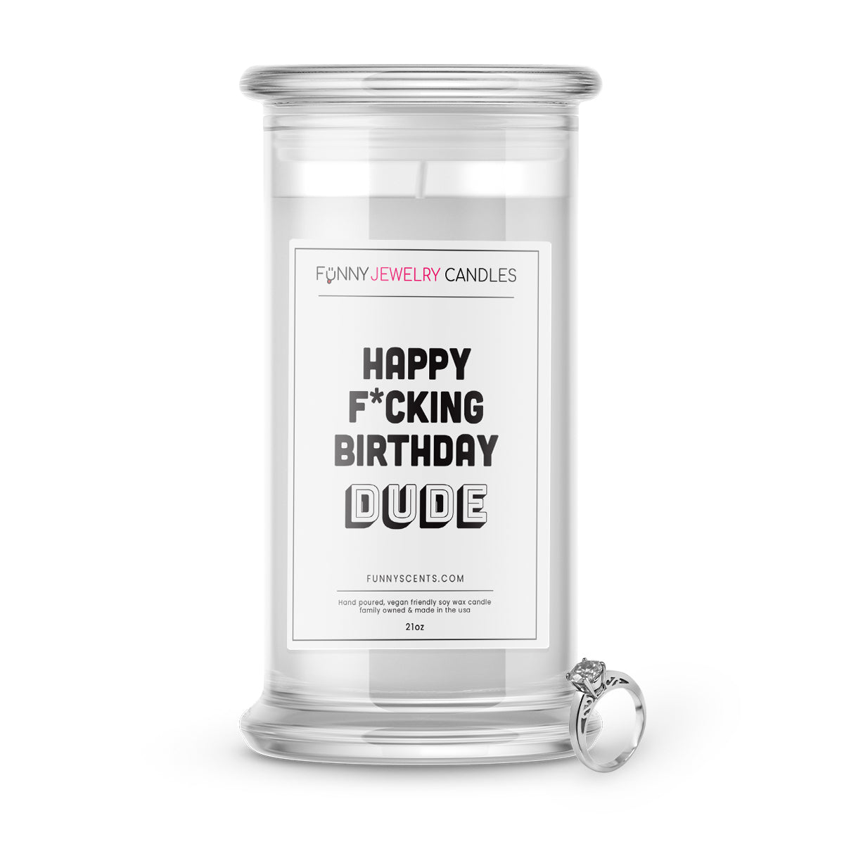 Happy F*cking Birthday Dude Jewelry Funny Candles