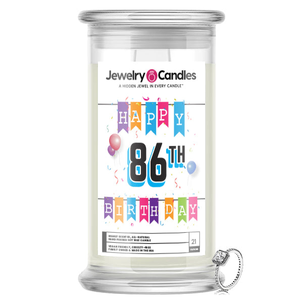 Happy 86th Birthday Jewelry Candle