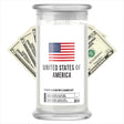 usa country flag cash candle