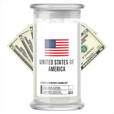 usa country flag cash candle