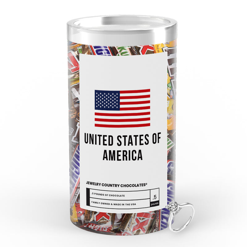 United State Of America Jewelry Country Chocolates