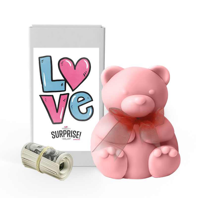 Love | Valentines Day Surprise Cash Money Bear Wax Melts