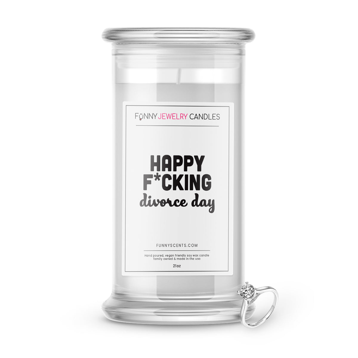 Happy F*cking divorce day Jewelry Funny Candles