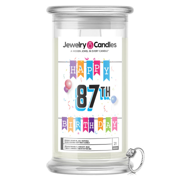 Happy 87th Birthday Jewelry Candle