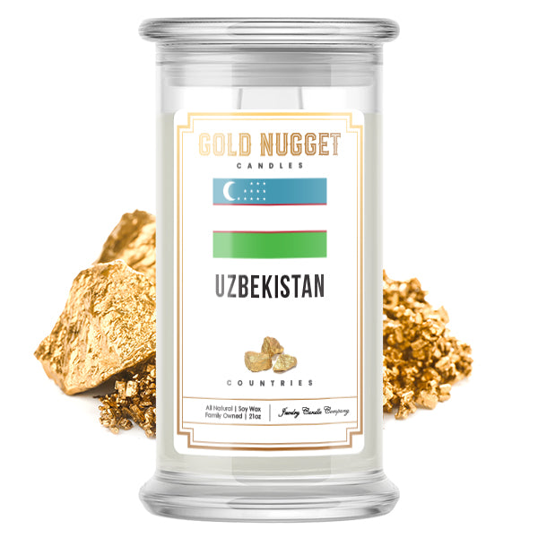 Uzbekistan Countries Gold Nugget Candles