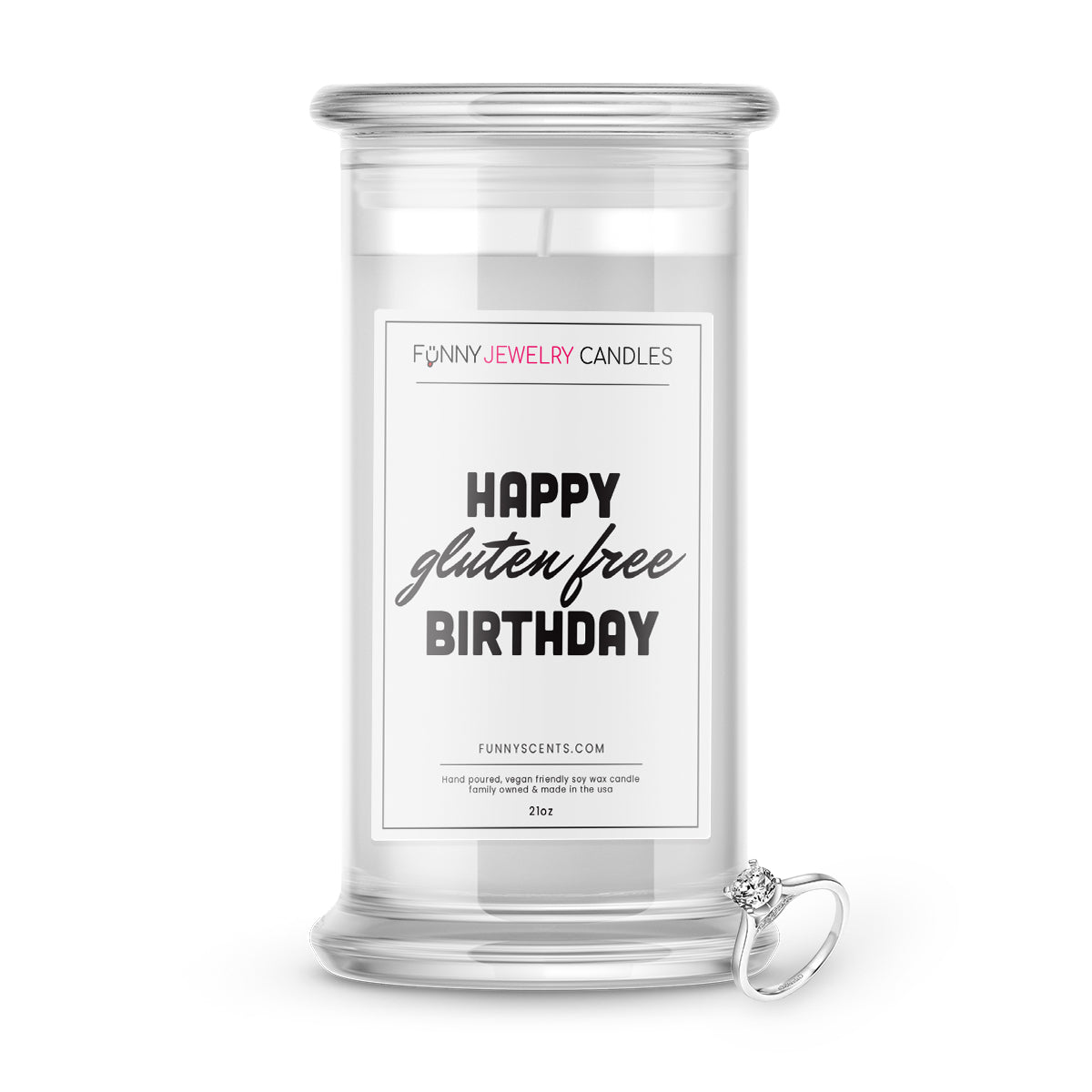 Happy Gluten Free Birthday Jewelry Funny Candles