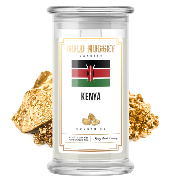 Kenya Countries Gold Nugget Candles