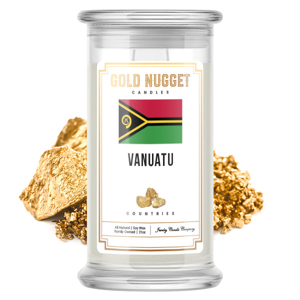 Vanuatu Countries Gold Nugget Candles