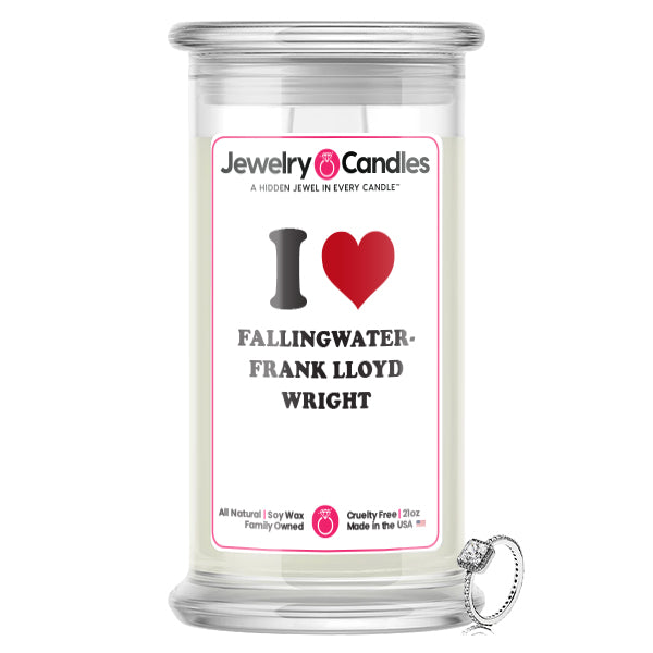 I Love FALLINGWATER. FRANK LLOYD WRIGHT Landmark Jewelry Candles