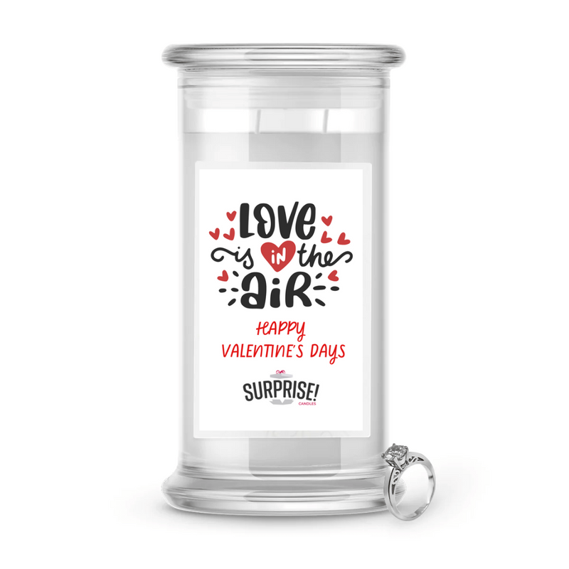 Love is in Air Happy Valentine's Day | Valentine's Day Surprise Jewelry Candles