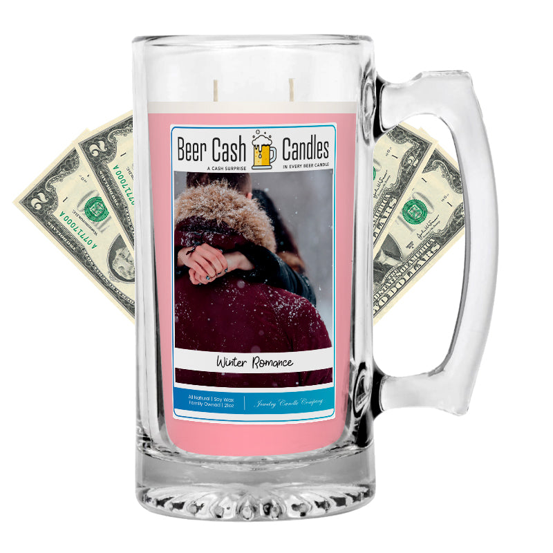Winter Romance Cash Beer Candle