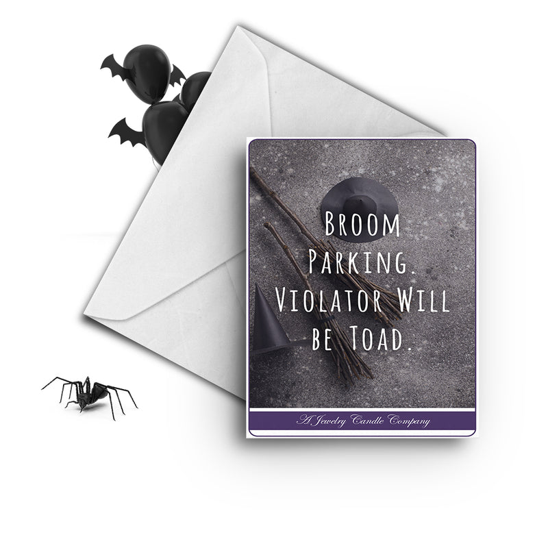 Broom parking violater will be toad Greetings Card
