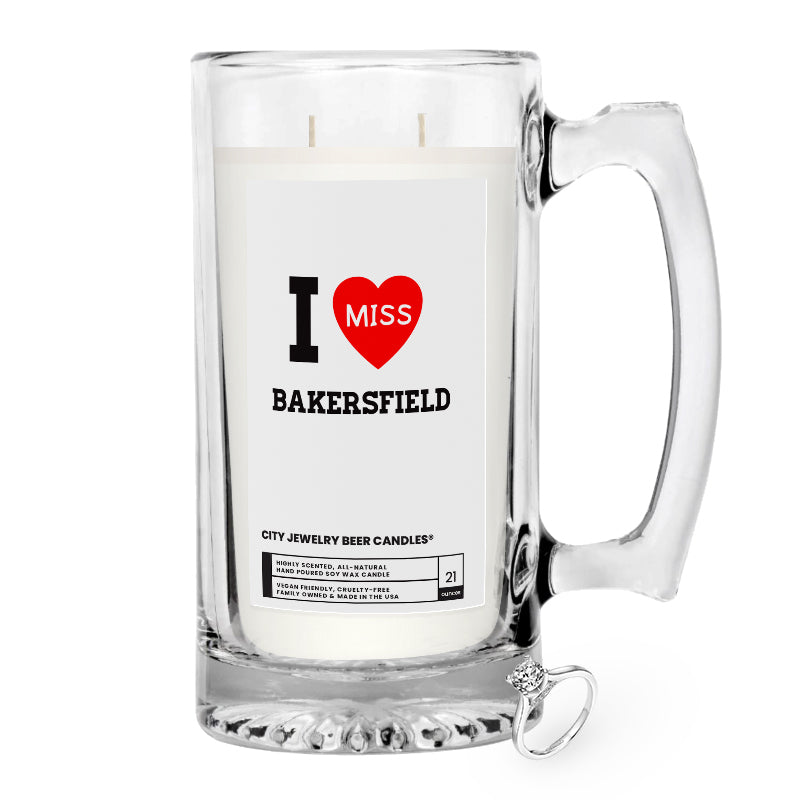 I miss Bakersfield City Jewelry Beer Candles