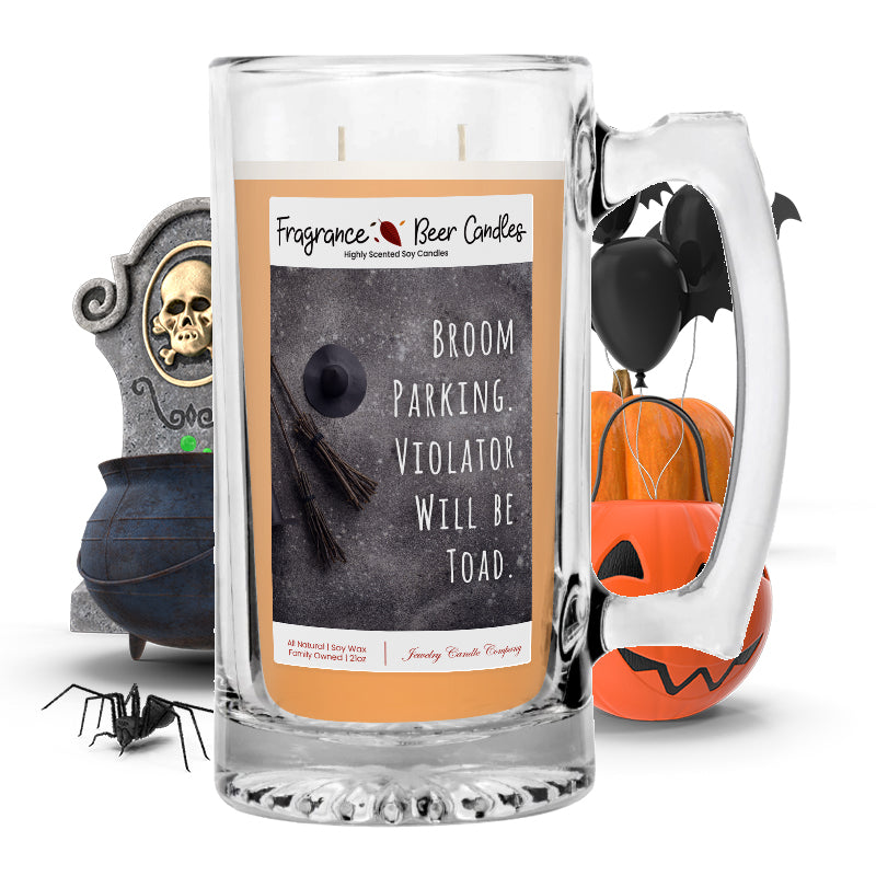 Broom parking violater will be toad Fragrance Beer Candle