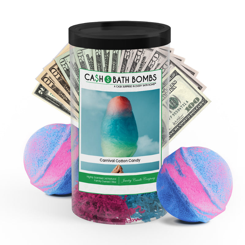carnival cotton candy cash bath bomb twin pack