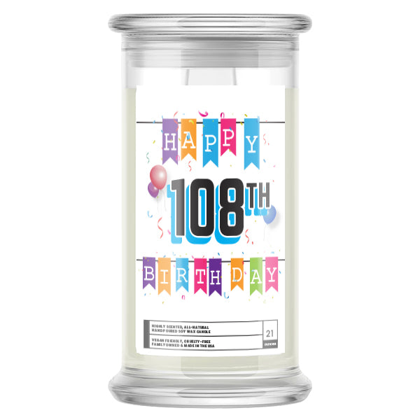 Happy 108th Birthday Candle