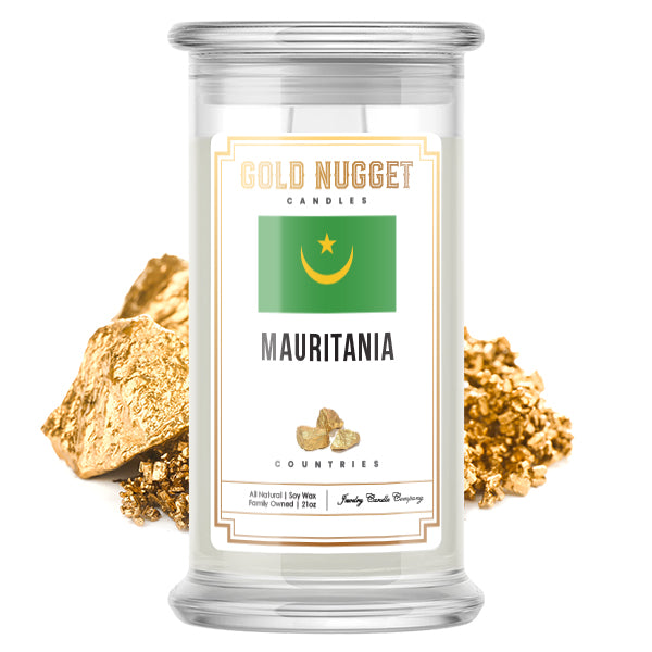 Mauritania Countries Gold Nugget Candles