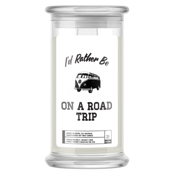 I'd rather be On a Road Trip Candles