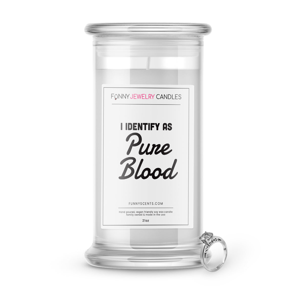 I Identify As a Pure Blood Jewelry Funny Candles