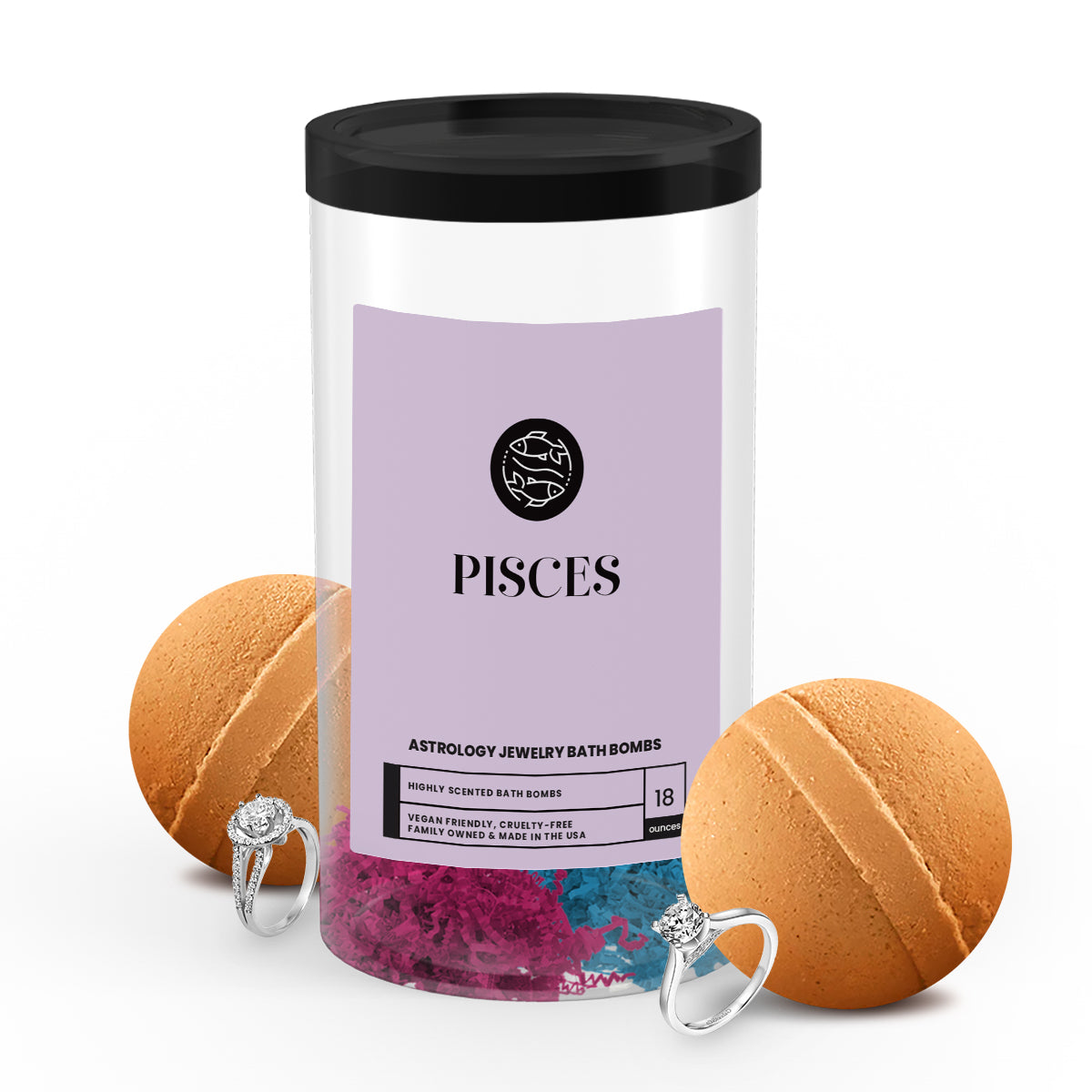 Pisces Astrology Jewelry Bath Bombs