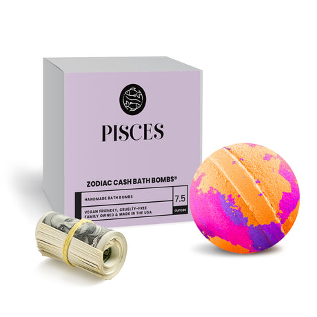Pisces Zodiac Cash Bath Bomb