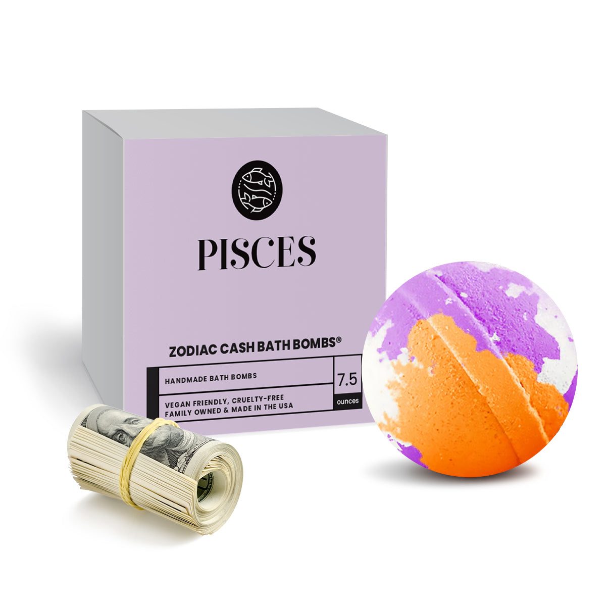 Pisces Zodiac Cash Bath Bomb