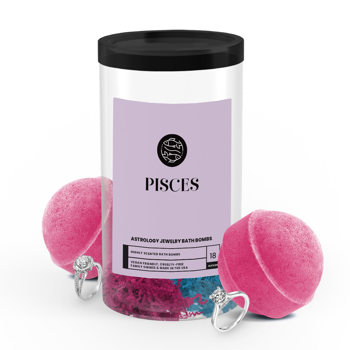 Pisces Astrology Jewelry Bath Bombs