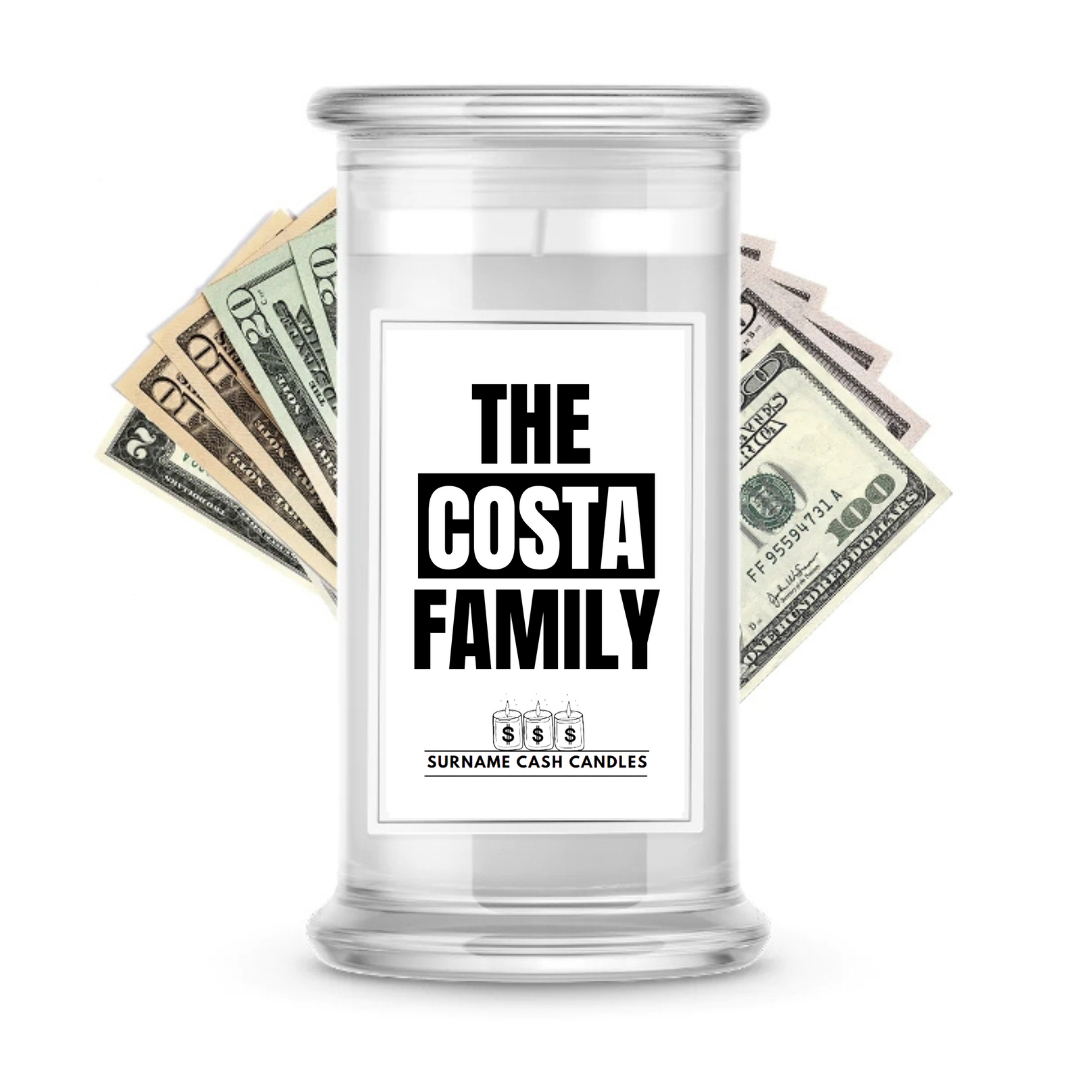 The Costa Family | Surname Cash Candles