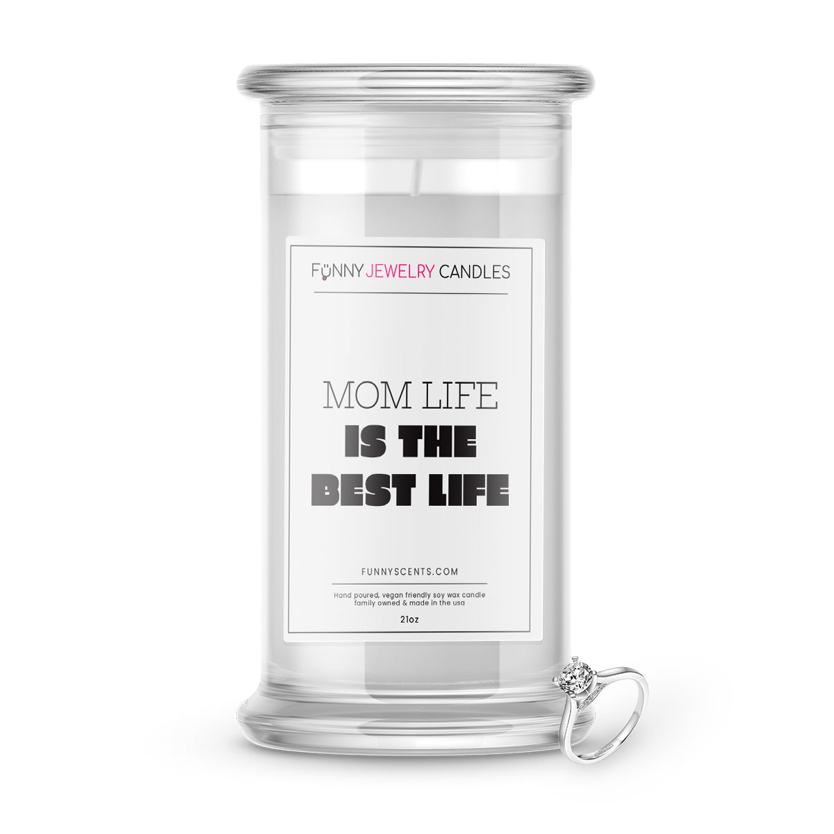 Mom life is the best life Jewelry Funny Candles