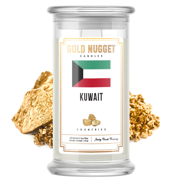 Kuwait Countries Gold Nugget Candles