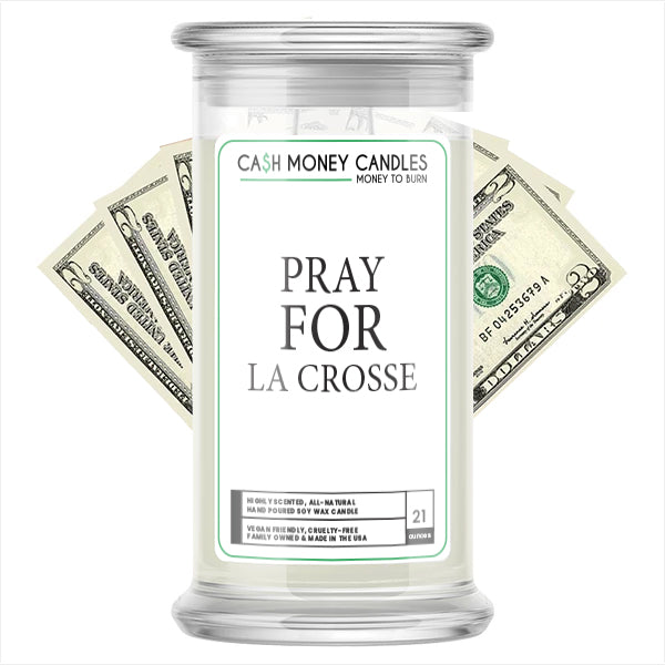 Pray For LA Crosse Cash Candle