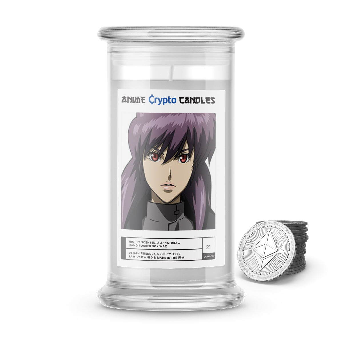 Kusanagi, Motoko (草薙 素子) - Crypto Anime Candles