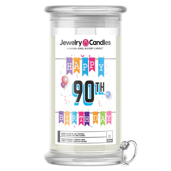 Happy 90th Birthday Jewelry Candle